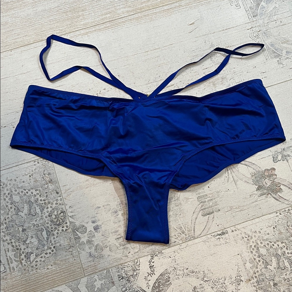 Victoria's Secret Very Sexy Blue Strappy Cheeky Panties Size XL